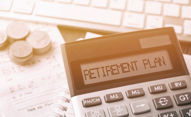 calculator with text retirement plan