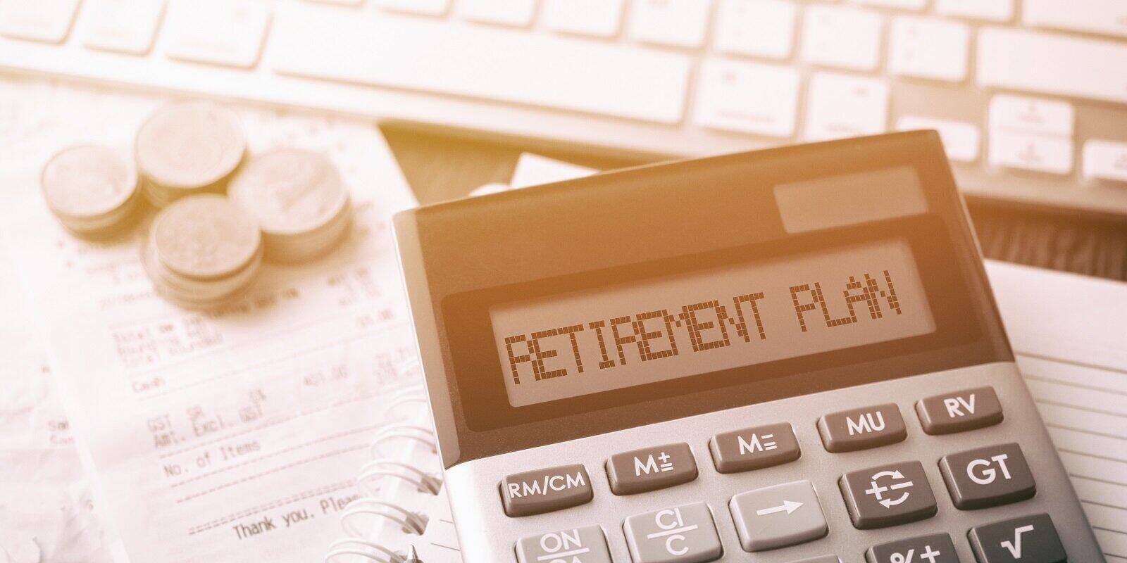 calculator with text retirement plan