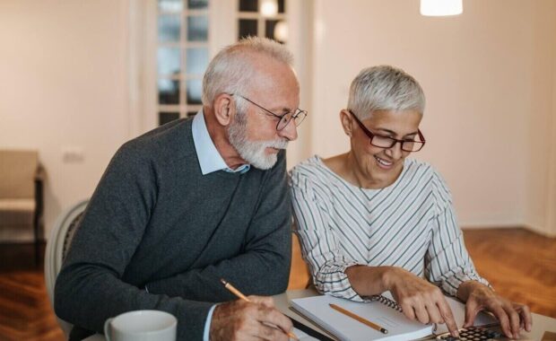 man and women saving for retirement