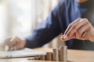 man saving for retirement concept