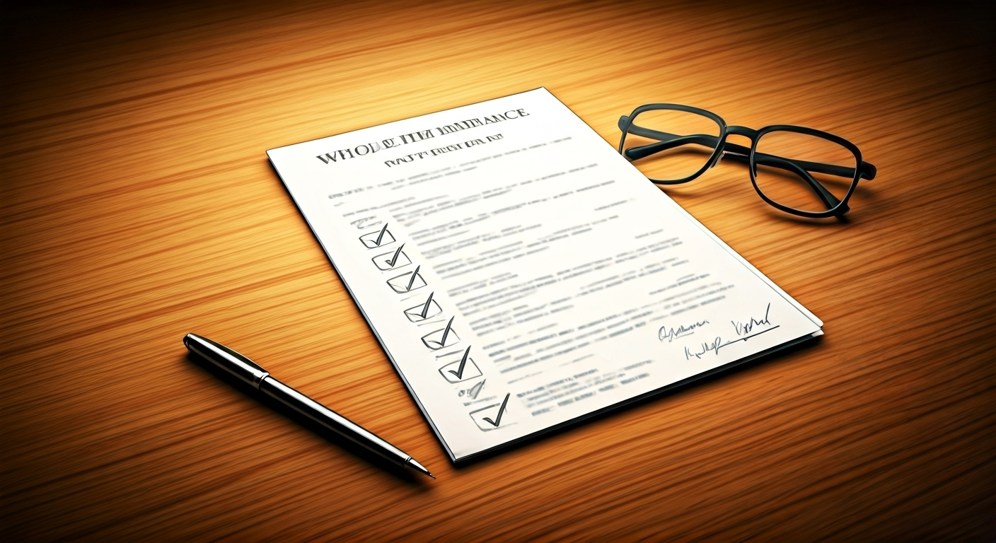 Whole life insurance policy sketch