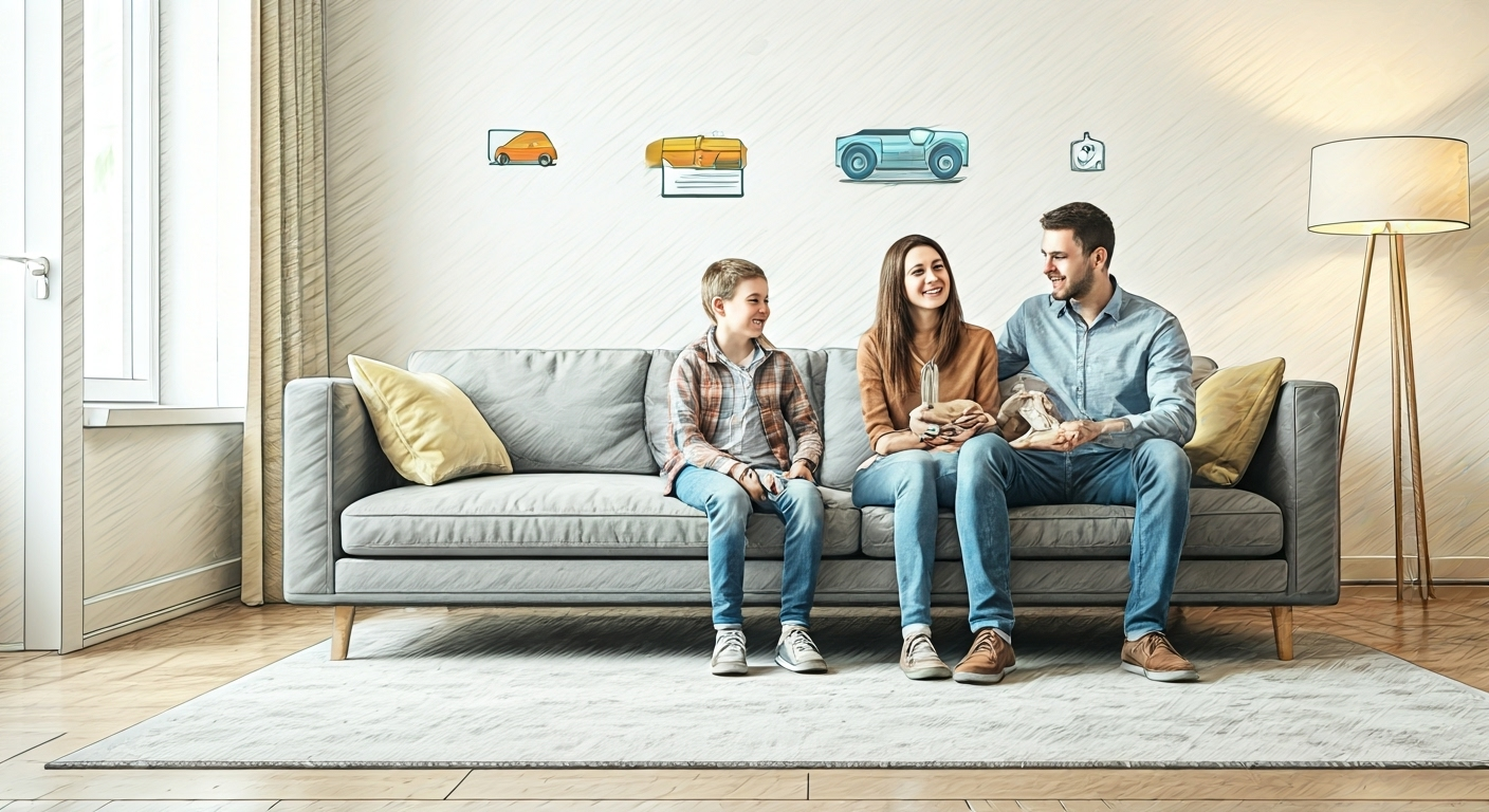 Family using personal bank funds