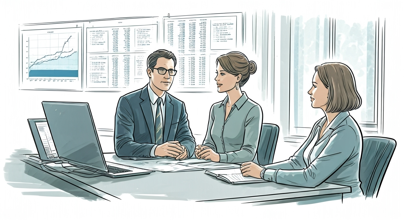 Advisor explaining annuity process