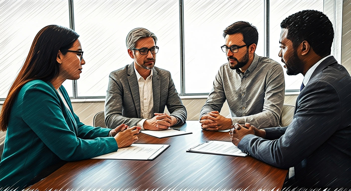 group discussing life insurance