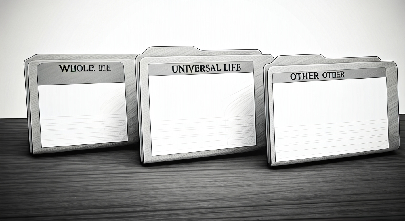 Different life insurance policy folders