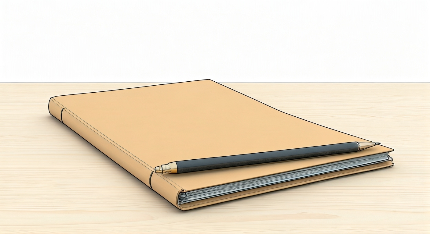 Insurance policy folder on desk