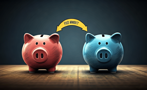 AI generated image depicting cash transfer of a fixed annuity