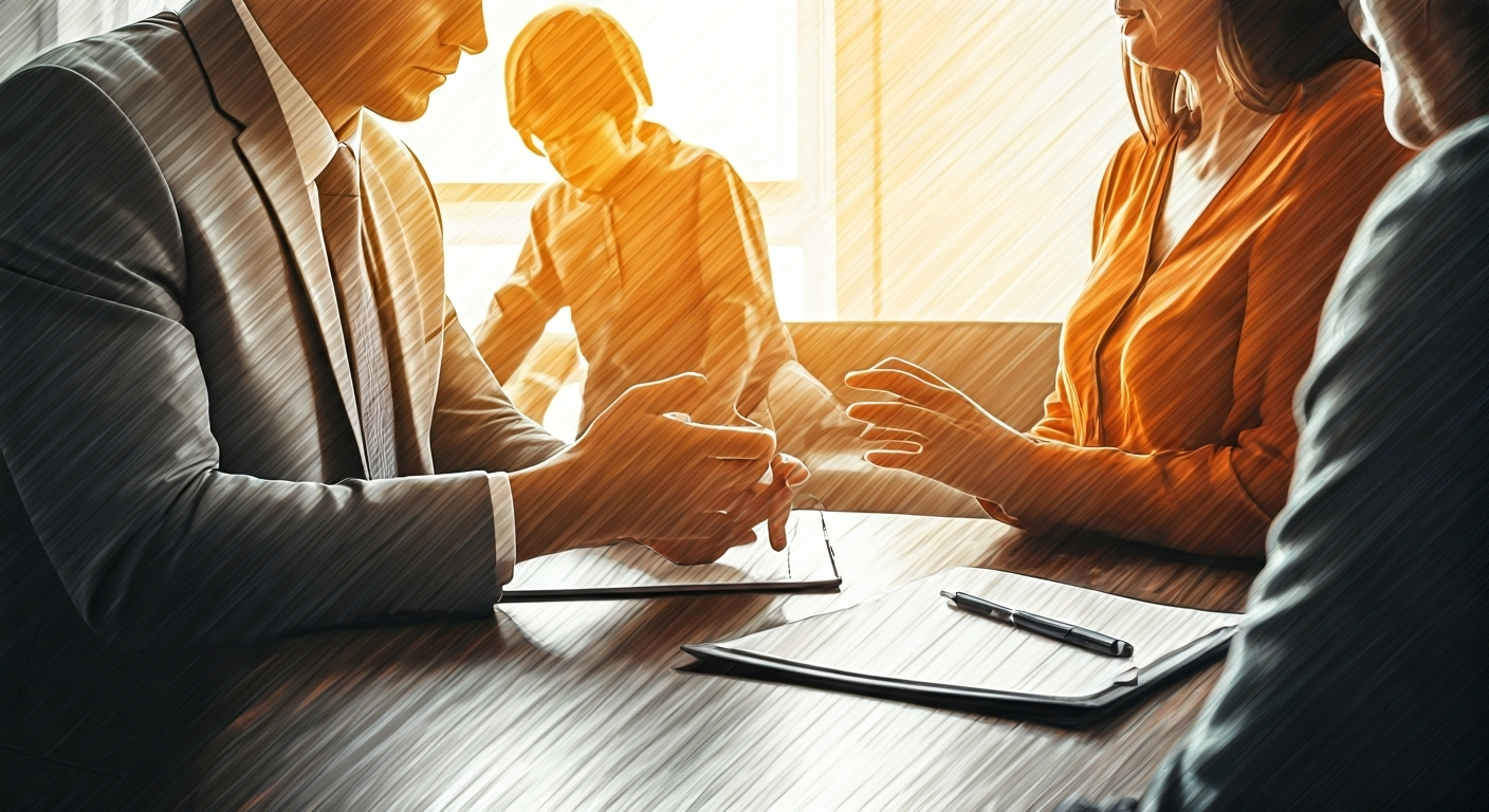 Agent explaining payout options