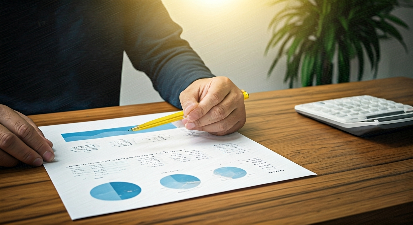 Person reviewing annuity documents