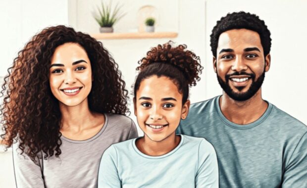 Family symbolizing insurance security