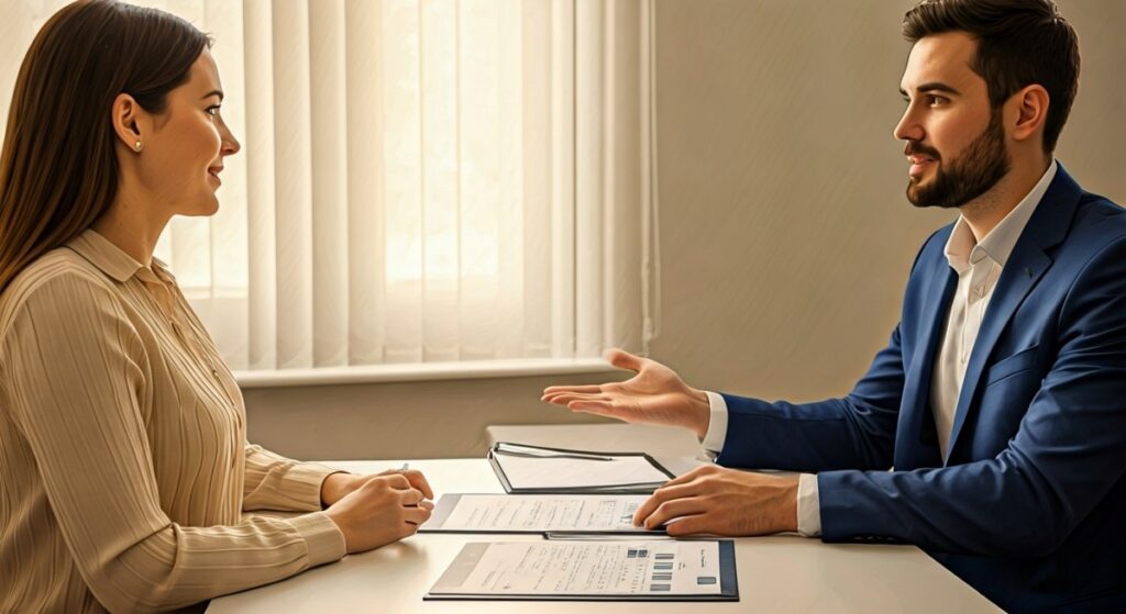 agent showing policy options