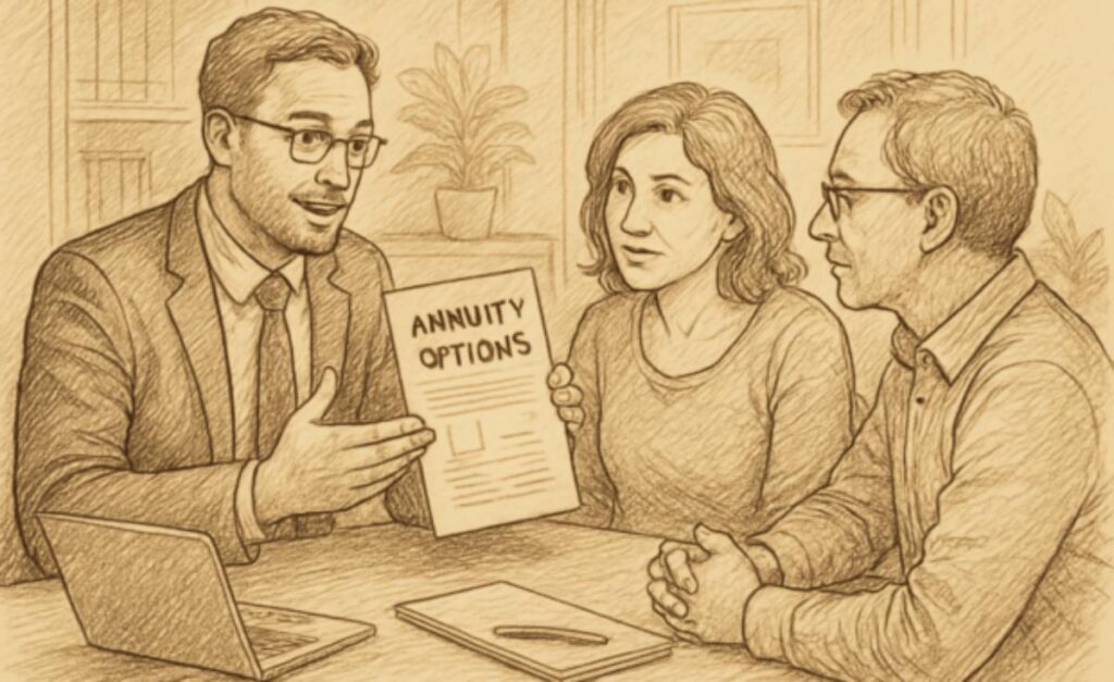 annuity options in comic form