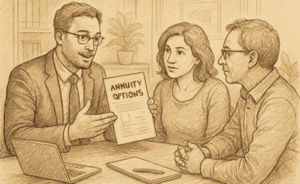 annuity options in comic form