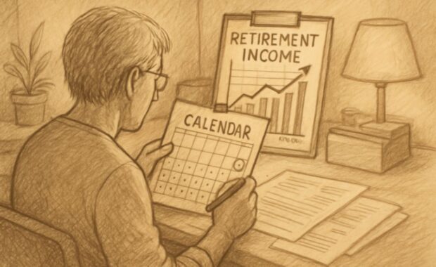 retirement income in comic form