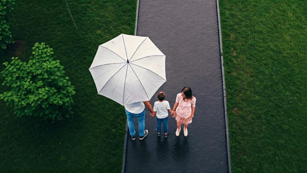 Sketch conceptualizing umbrella insurance