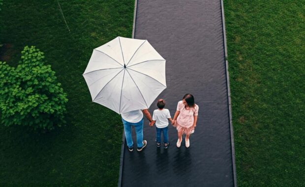 Sketch conceptualizing umbrella insurance