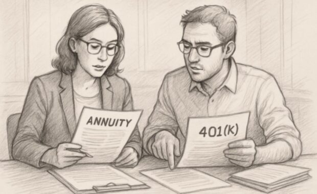 Universal annuities in comic form