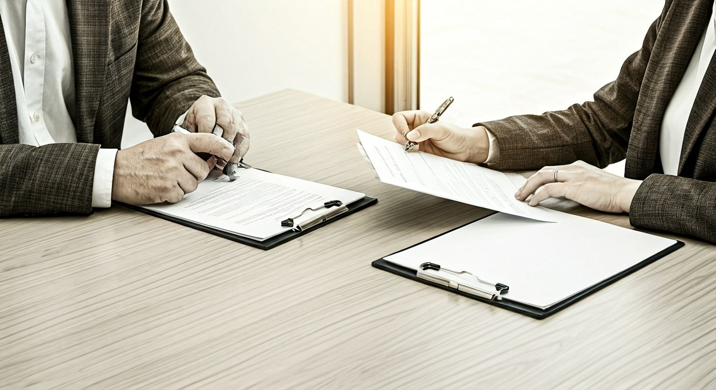 People comparing insurance policies