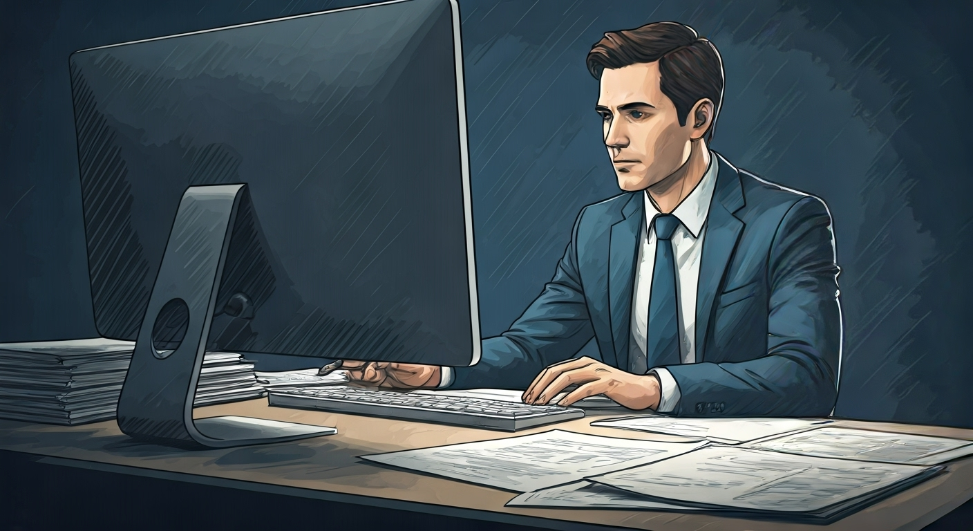 Reviewing IRS rules at desk