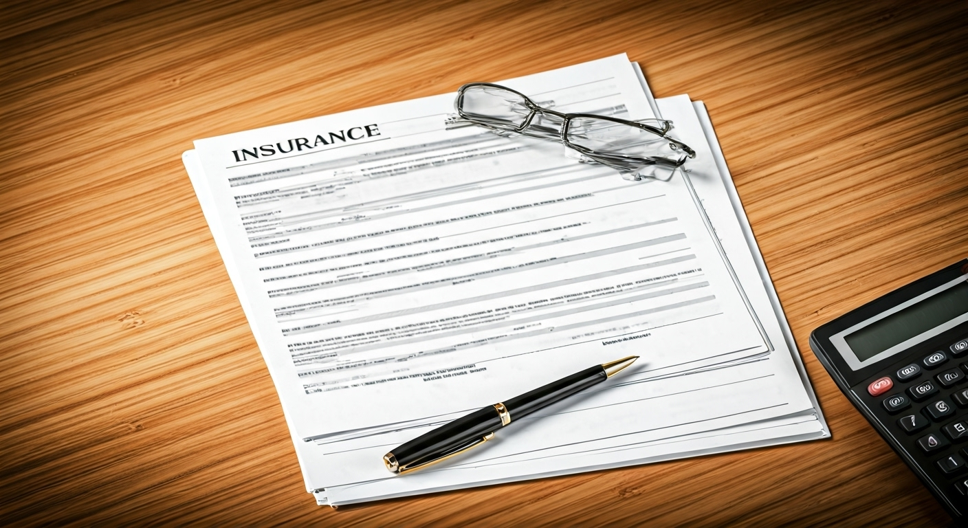 Insurance documents and calculator