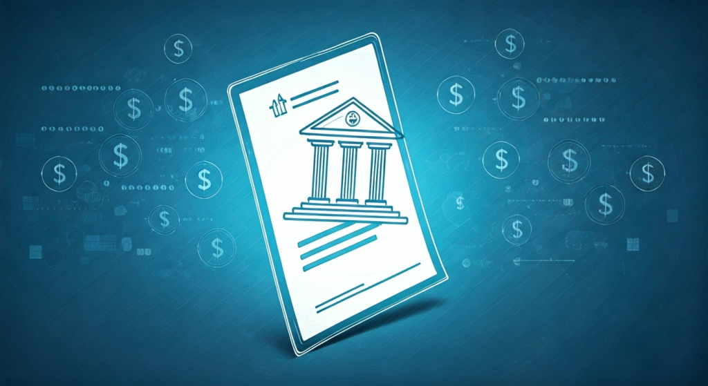 A vector image of the financial institution