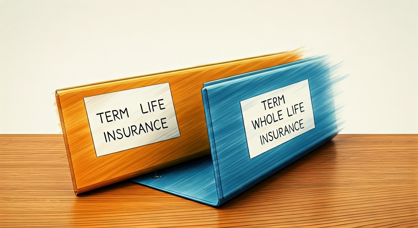 Term vs whole insurance folders