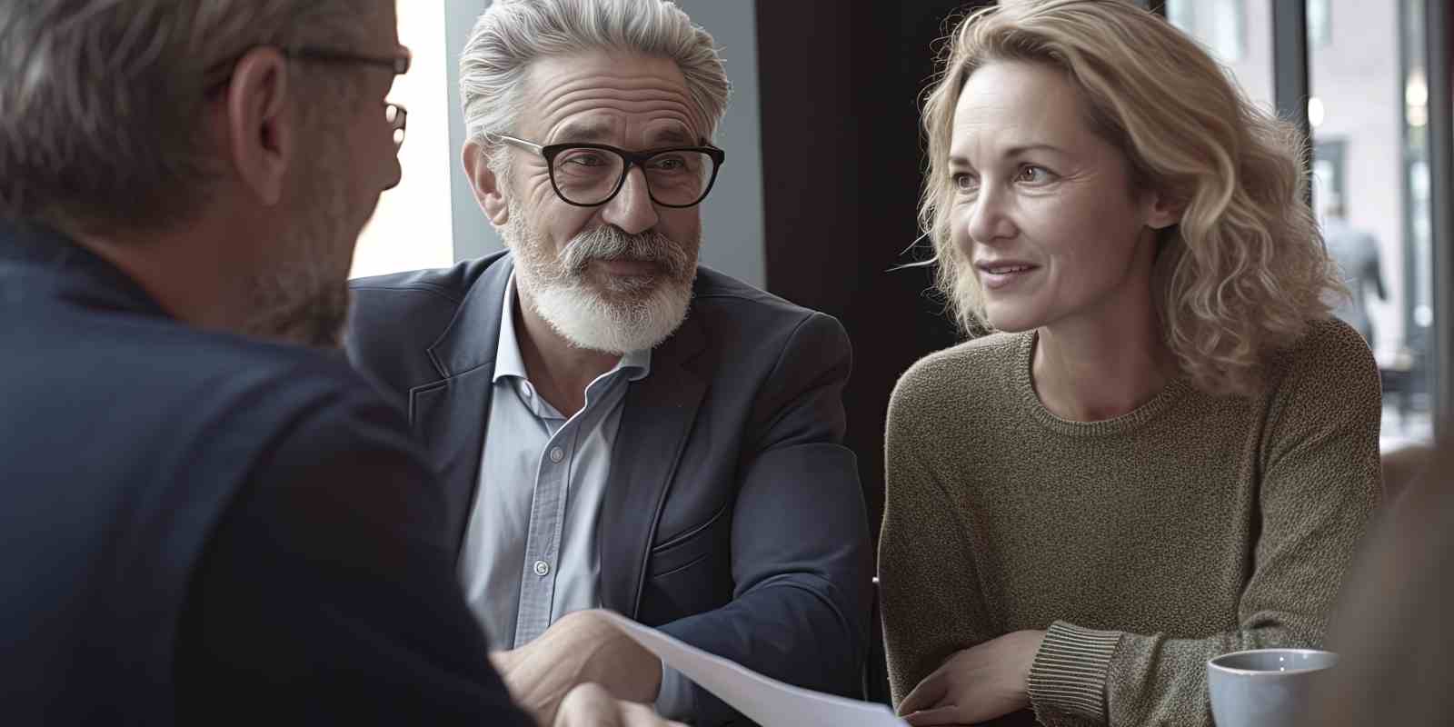 Pre-Retiree Couple Asking Questions to Financial Advisor about MYGA