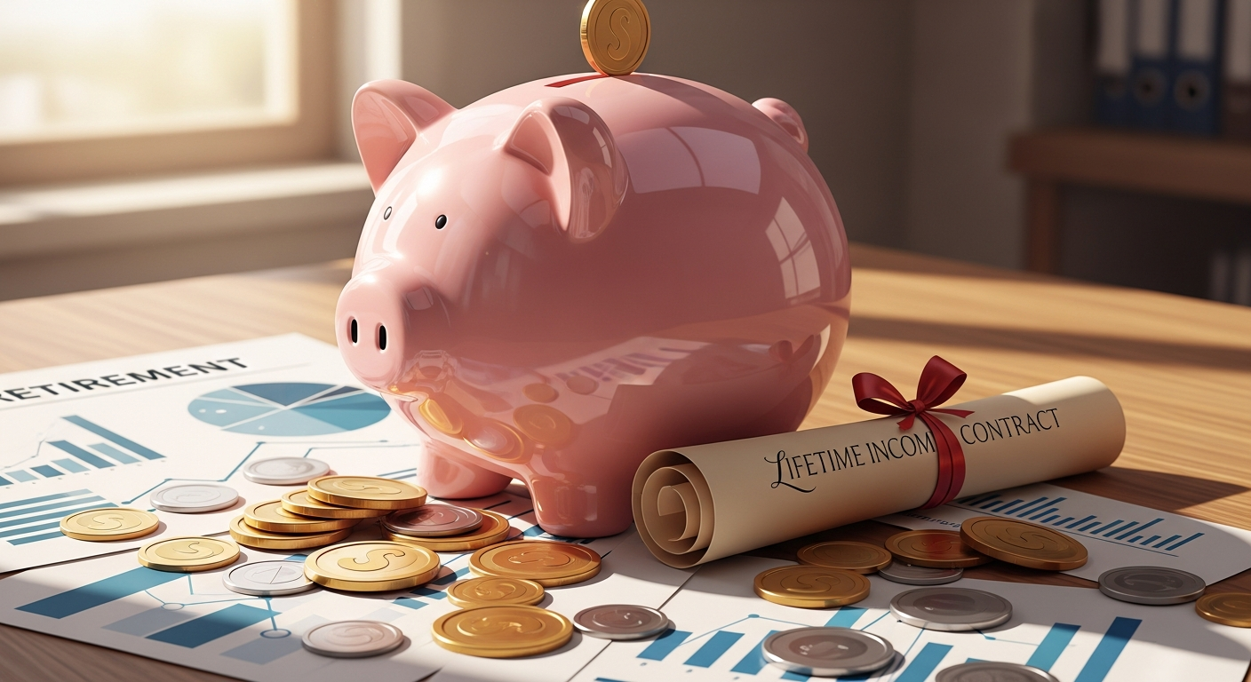 Piggy bank and income contract