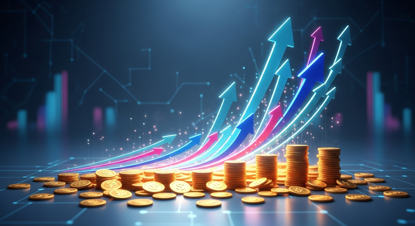 abstract financial growth with arrows