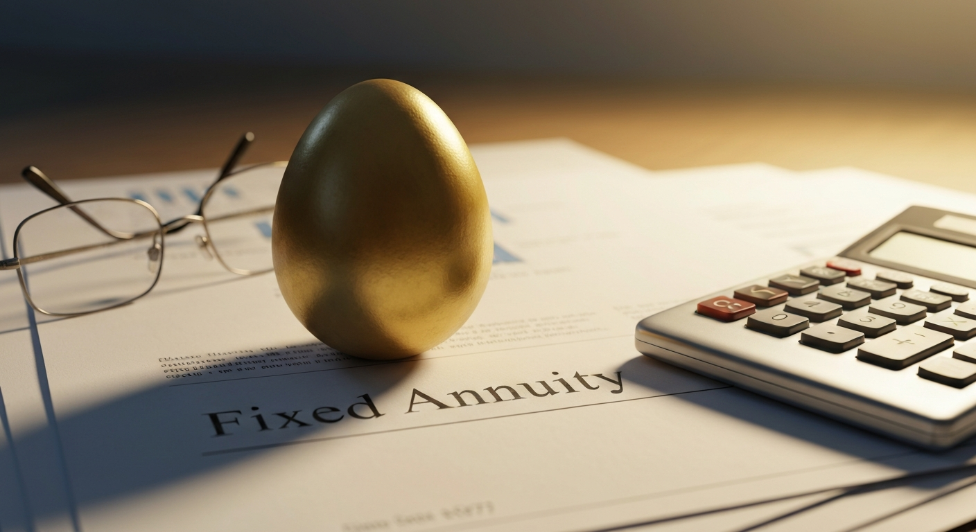 Golden nest egg on annuity documents