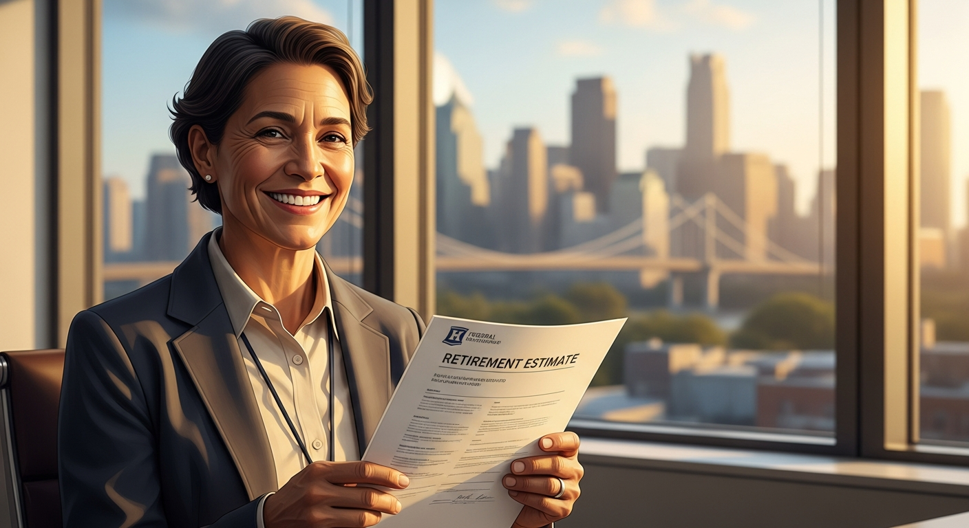 Federal employee holding retirement estimate