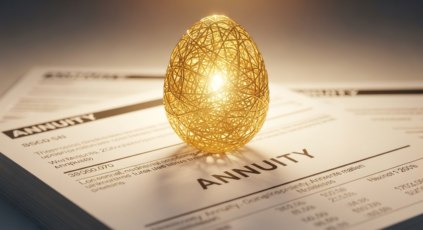 Golden nest egg on annuity documents
