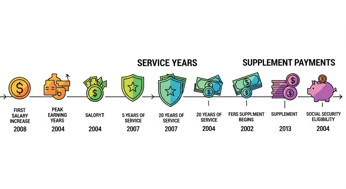 Federal retirement timeline infographic