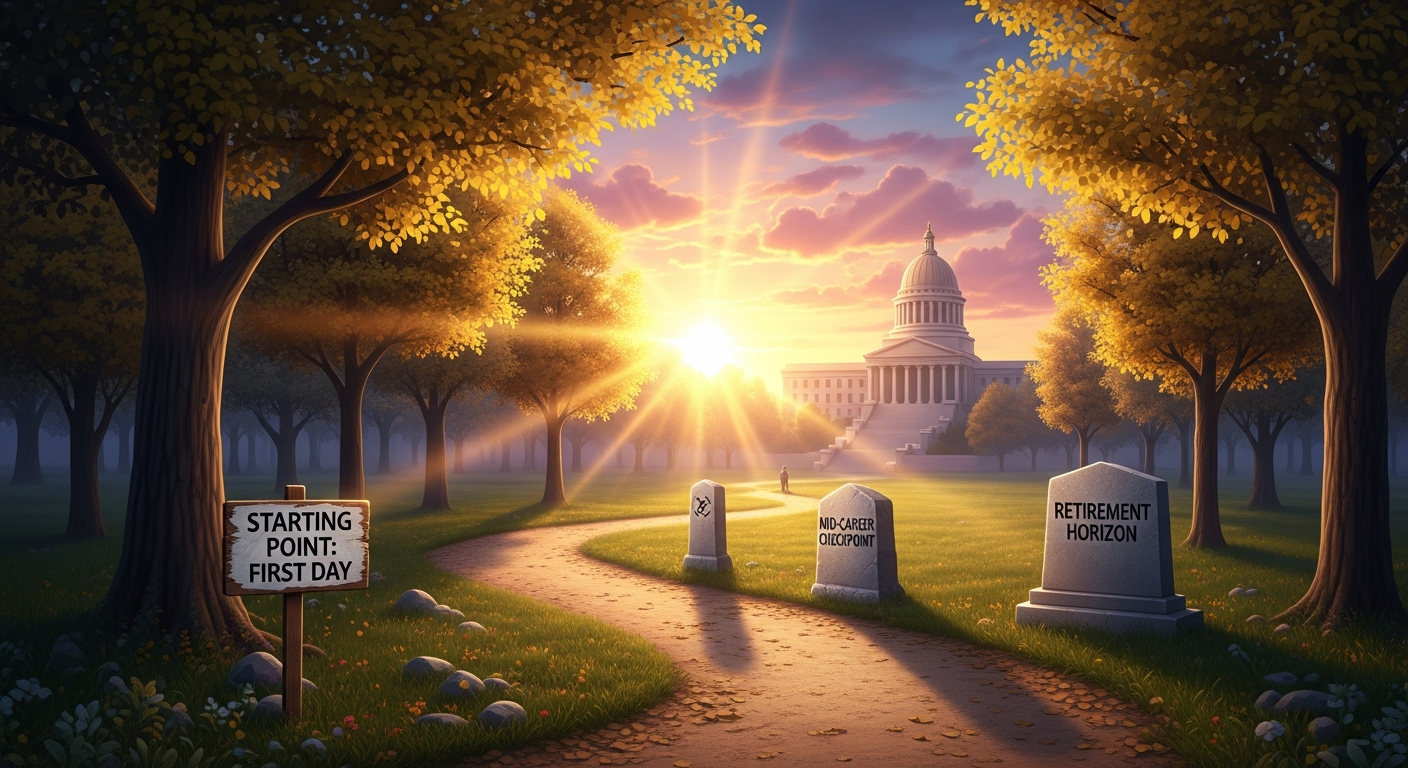 Path to federal retirement building