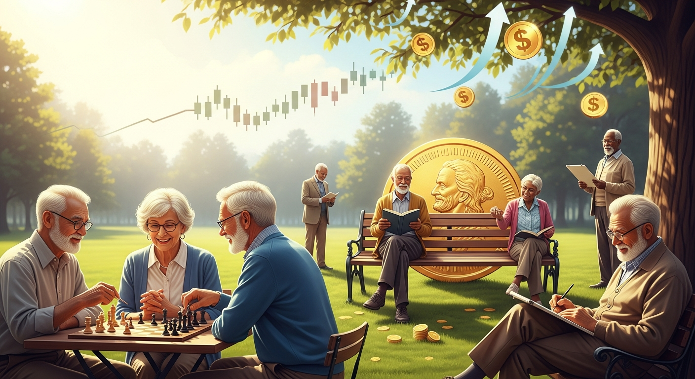 Retirees enjoying financial security